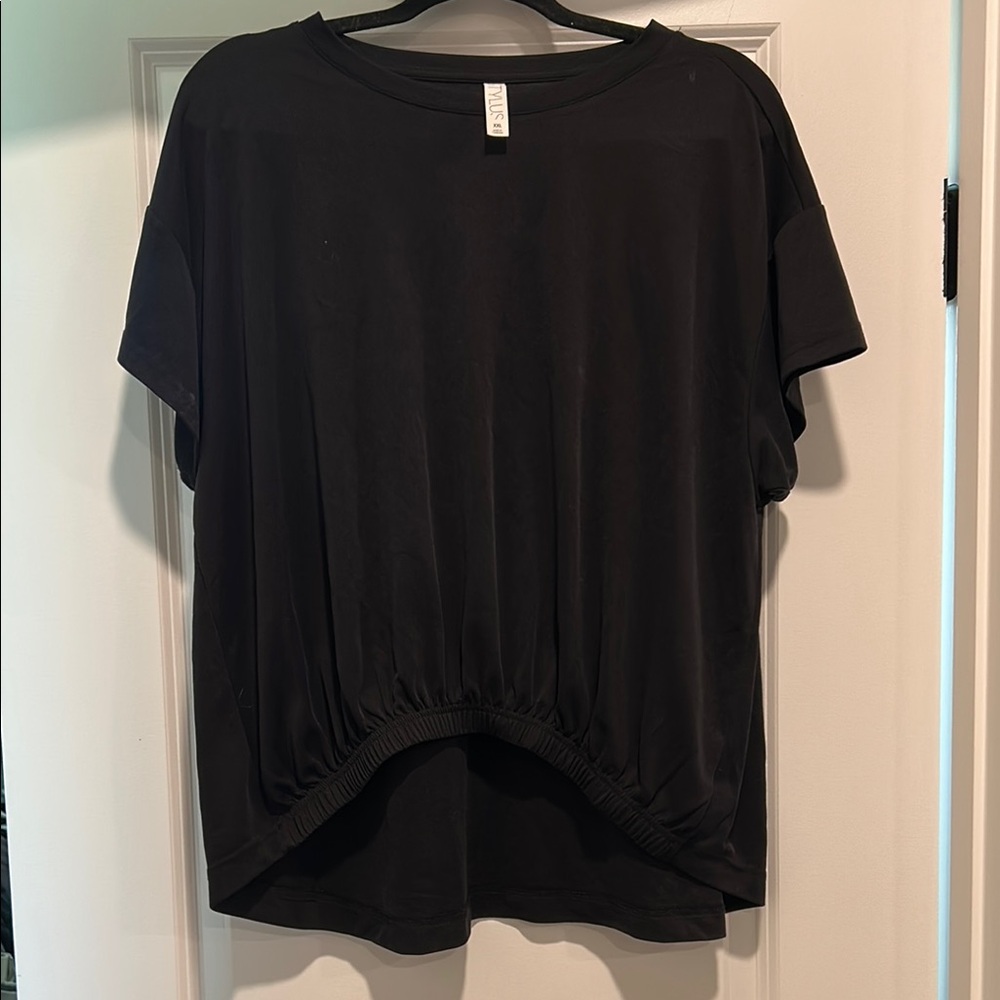 STYLUS Black Short Sleeve Women's Top